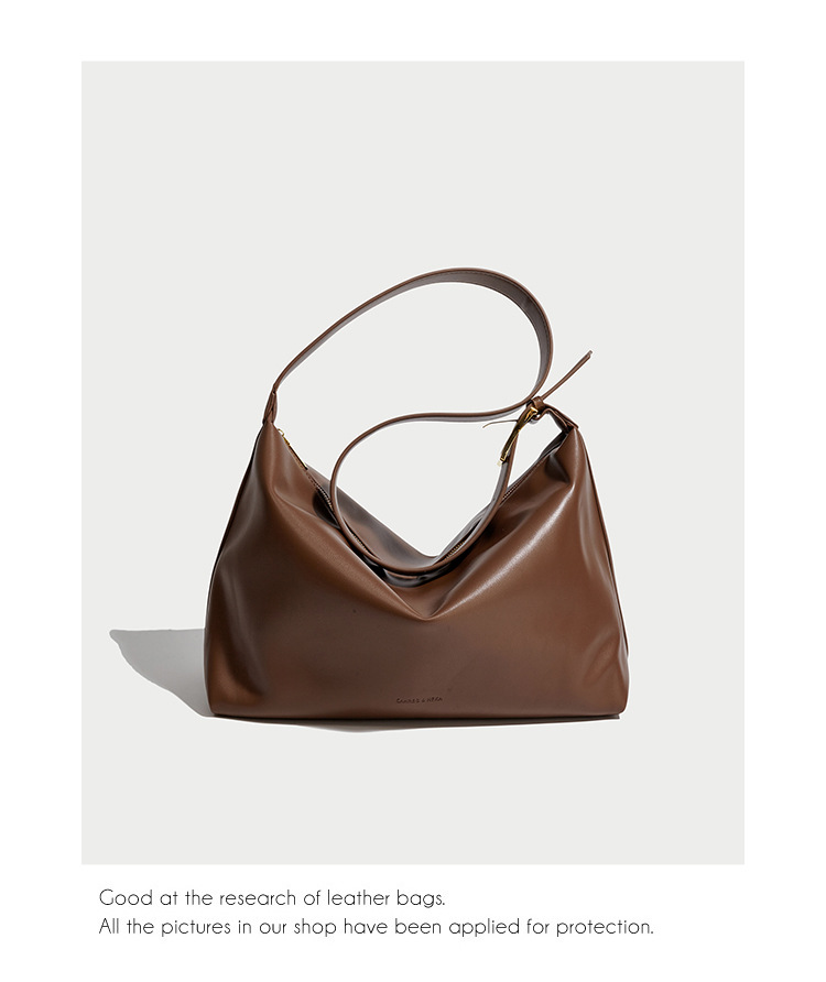 2024 Summer New Trendy Women's Capacity Casual Versatile Crossbody Soft Collapse Minimalist Style One Shoulder Large Bag_voghion.com