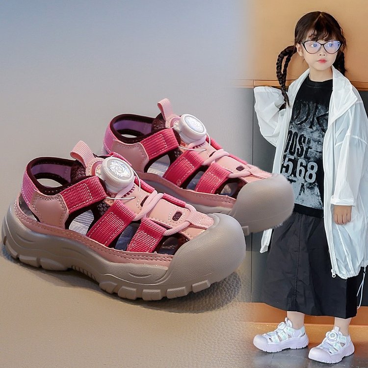 女童运动凉鞋2025新款夏季儿童户外涉水鞋防滑女孩沙滩鞋大童凉拖