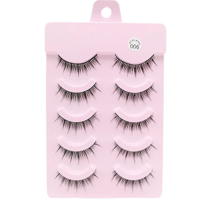 Daimengfei 009 cómic pequeño diablo pestañas postizas Barbie curling segmentado 5 pares de pestañas postizas suministro transfronterizo