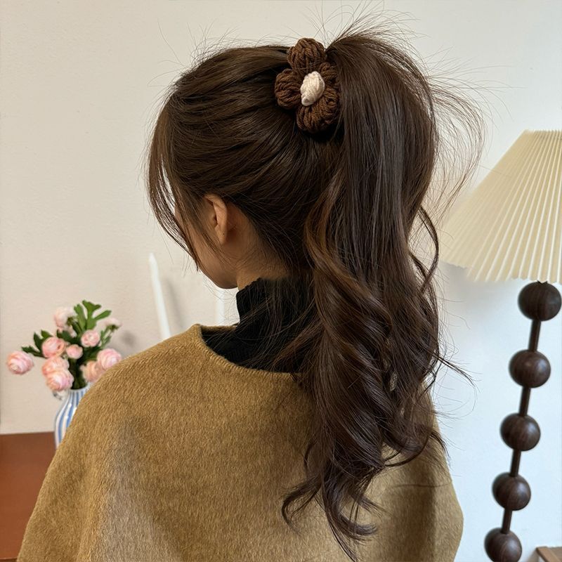 干枯玫瑰花大号抓夹森系百搭气质发夹女后脑勺超仙盘发鲨鱼夹发饰|undefined