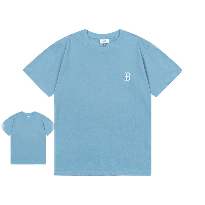 クロスボーダー MLB&NY ベーシックプリント高品質レディース T メンズ半袖コレクション共同ブランドの純綿通気性ボトリングシャツ|undefined