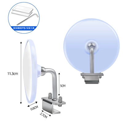 Manufacturer Supplies Round 304 Rearview Mirrors, Suitable for Driving School Instructor Vehicles, Etc., Small Wide-Angle Rearview Mirrors (Rearview mirror/rearview mirror) - coach-304-large-white-pair