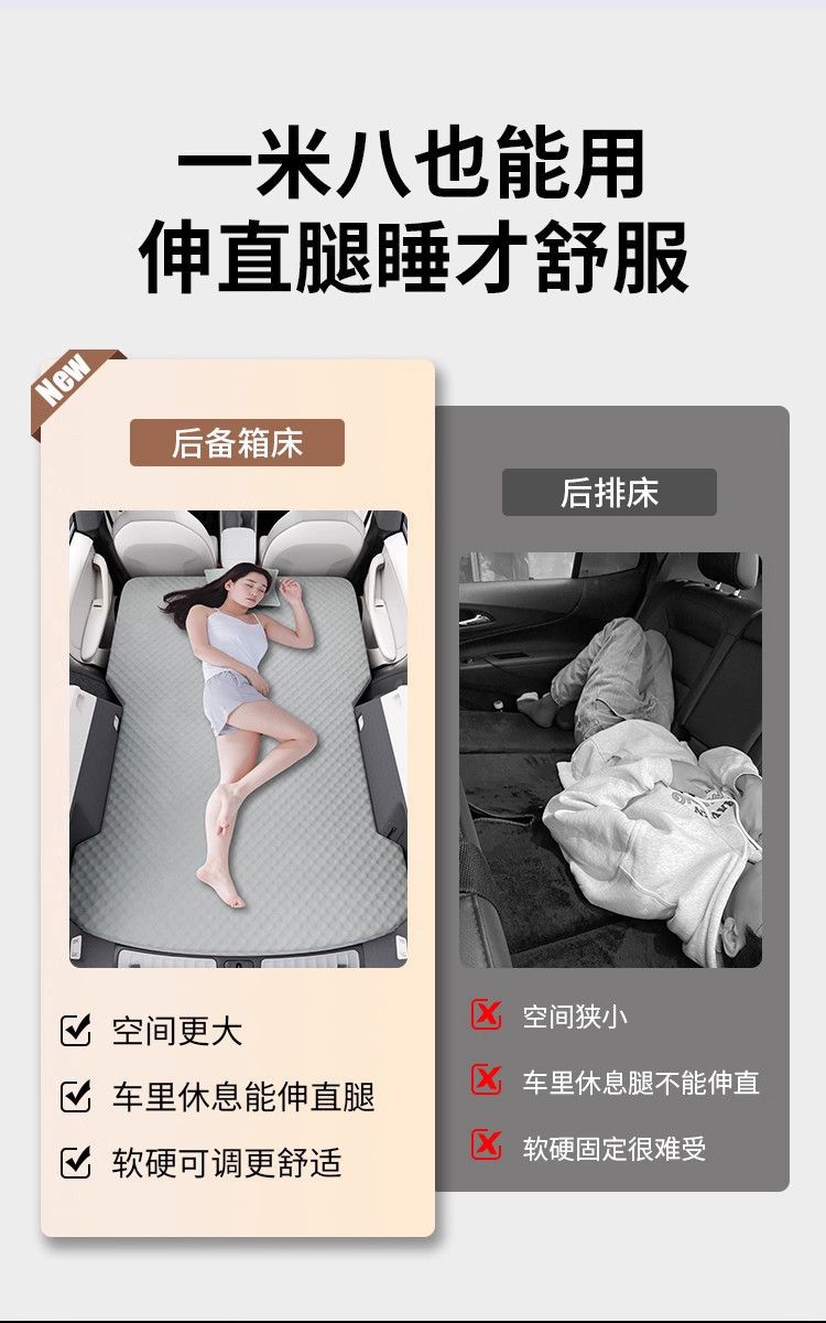 Zhijie R7 Car-Specific Inflatable Mattress Bed Trunk Sleeping Pad Sleeping Artifact Rear Seat No-Inflatable Rear Pad