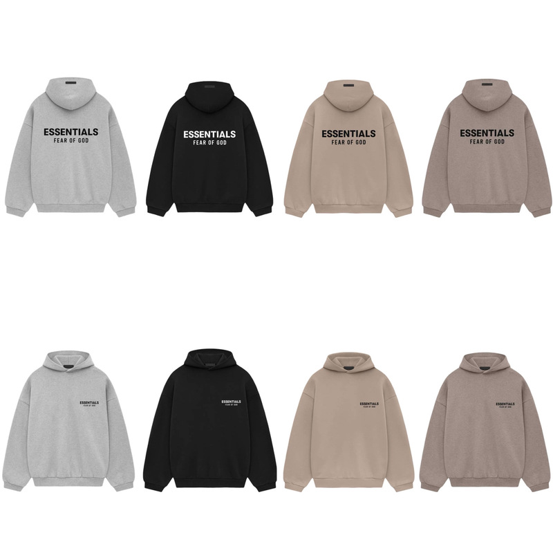 2025 Autumn and Winter New High Version Fog Silicone Letter Pullover Hooded Sweatshirt for Men and Women, One Piece Wholesale