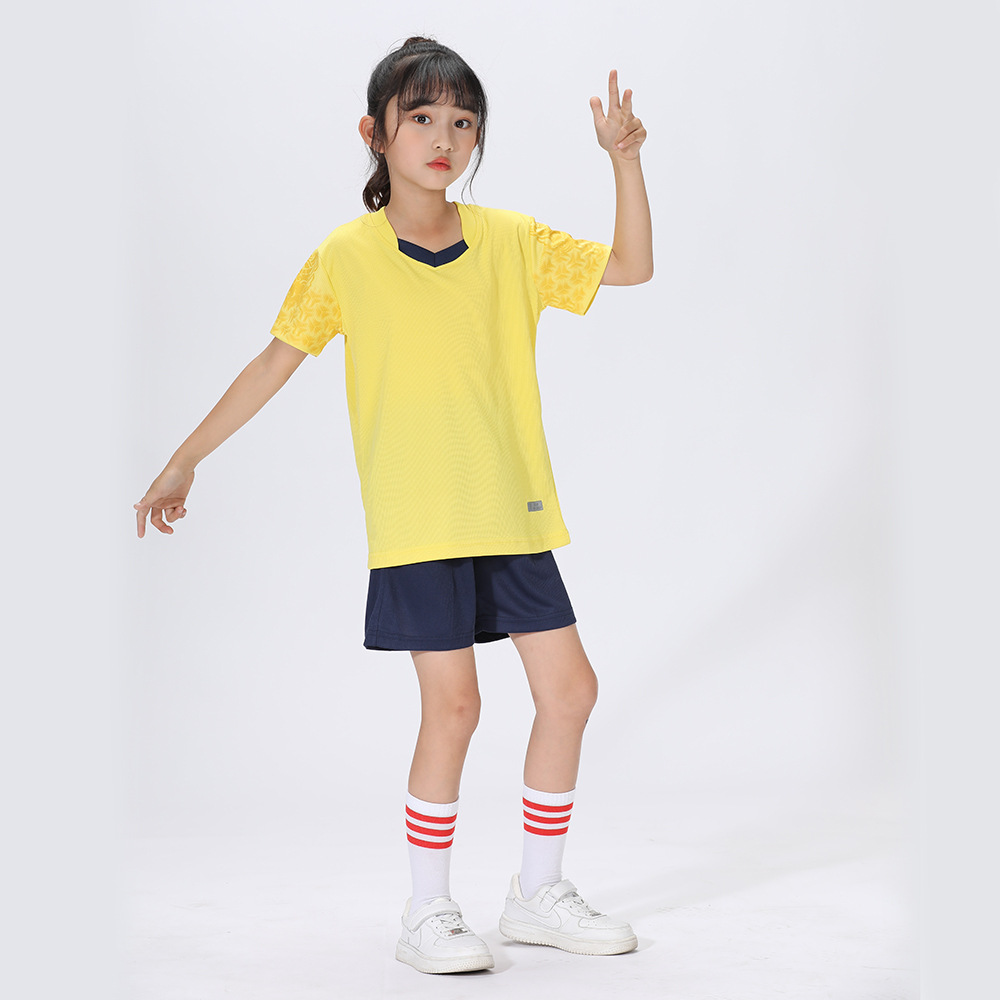 Vêtements de sport d'été à séchage rapide pour enfants, combinaison d'entraînement, ensemble pantalon de football et de basket-ball à manches courtes, été_voghion.com