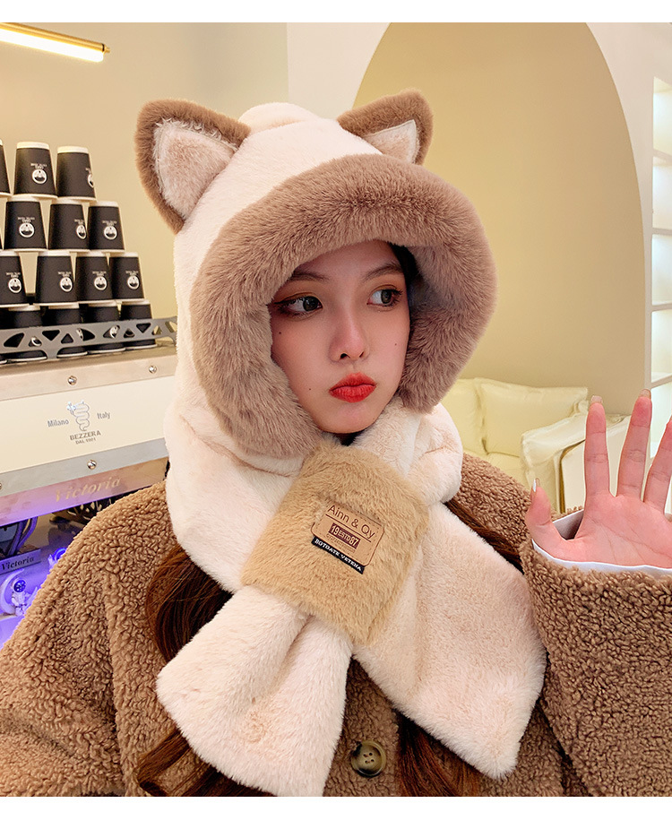 Plush Hat and Scarf Set - Image 1