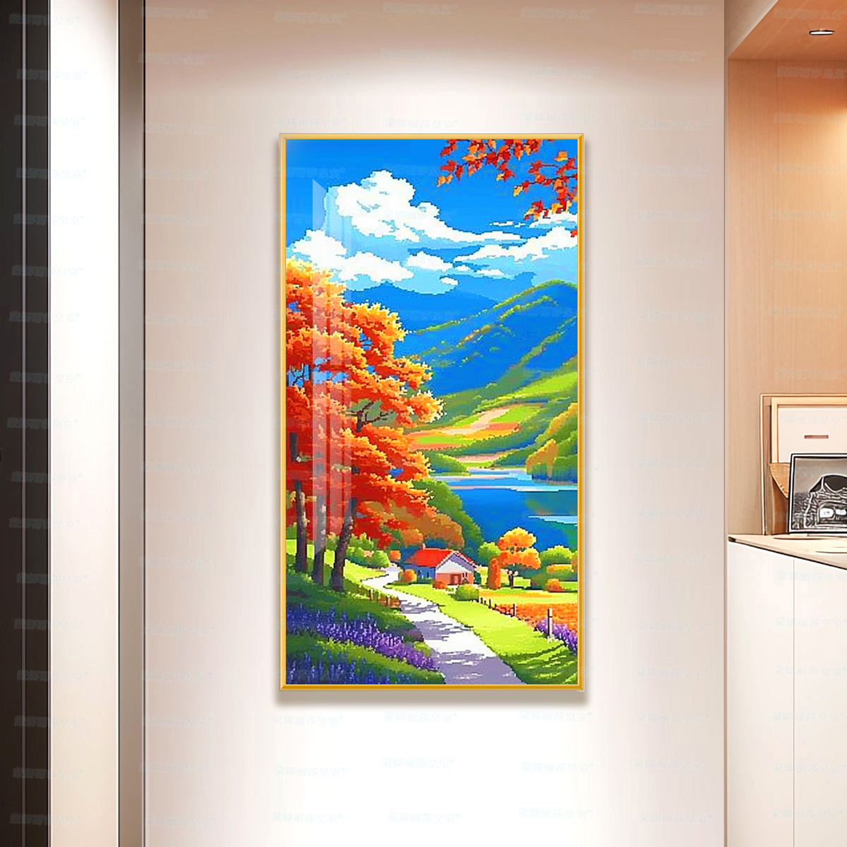 [Algodón importado] Mona Lisa Royal Crosspoint Pastoral Cabin Nueva decoración encantadora bordada a mano image 1