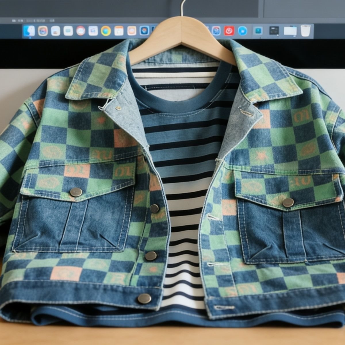 2026 New Trendy Korean Style Denim Jacket and Sweatshirt Set for Boys (Spring and Autumn) - Stylish for Medium and Large Children