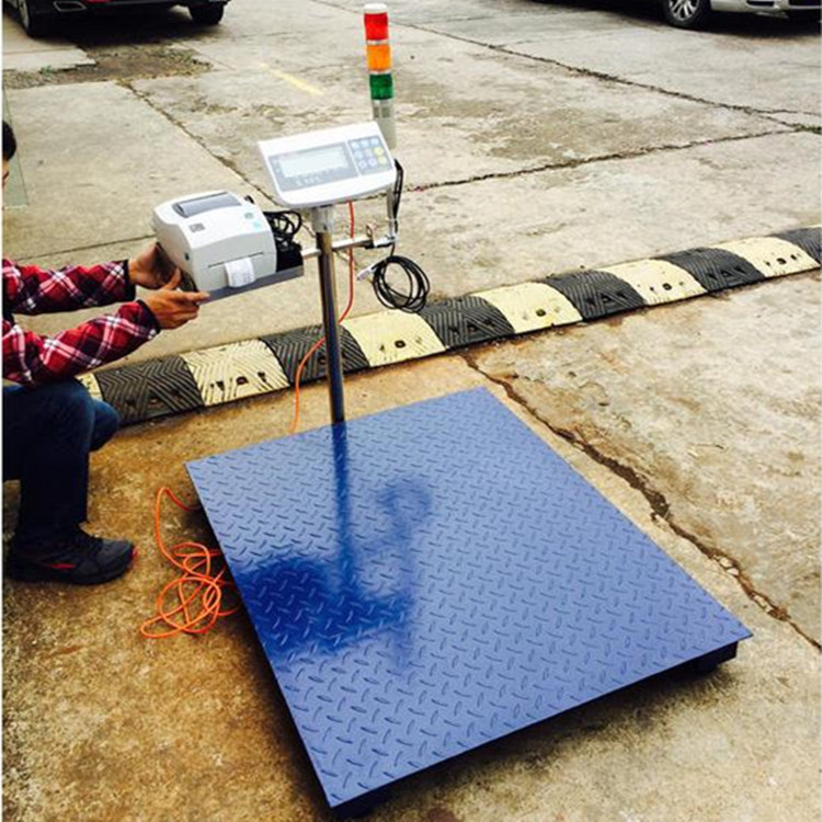 1.2米*1.2米带不干胶标签打印电子地磅3000公斤上下线报警磅秤