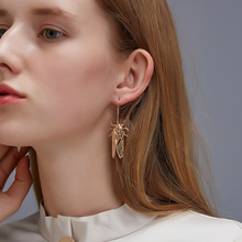 欧美风镂空金蝉耳环时尚冷淡风创意知了耳环轻奢小众耳环批发