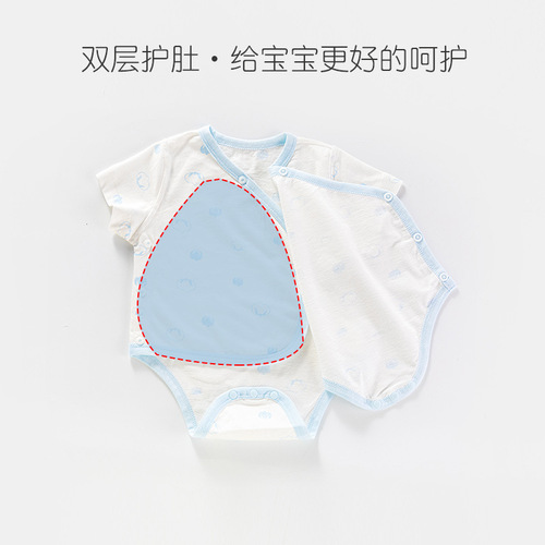 Newborn baby clothes, baby romper, summer one-piece pajamas, cotton short-sleeved pajamas