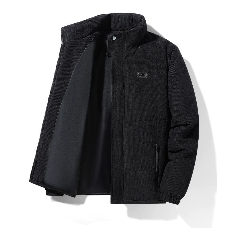 2023 осень-зима новый вельвет вельвет хлопчатобумажная куртка мужская мода воротник укороченные топы толстые хлопчатобумажные куртки мужские хлопчатобумажные куртки
