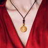 Vietnam Sandy Eight Treasures Fully Hollow Lotus Pendant Bronze Gold Glipted Ancient Fortune Lotus Lotus Plinks Pendant necklace