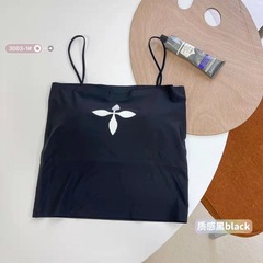 性感辣妹帶胸墊十字架抹胸內搭外穿美背內衣女吊帶背心打底衫上衣