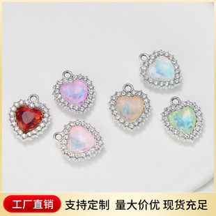 Cross-Border New Heart-Shaped Flower Plate Accessories Rhinestone Loose Beads Handmade DIY Jewelry Accessories Fashion Decoration Factory Wholesale
