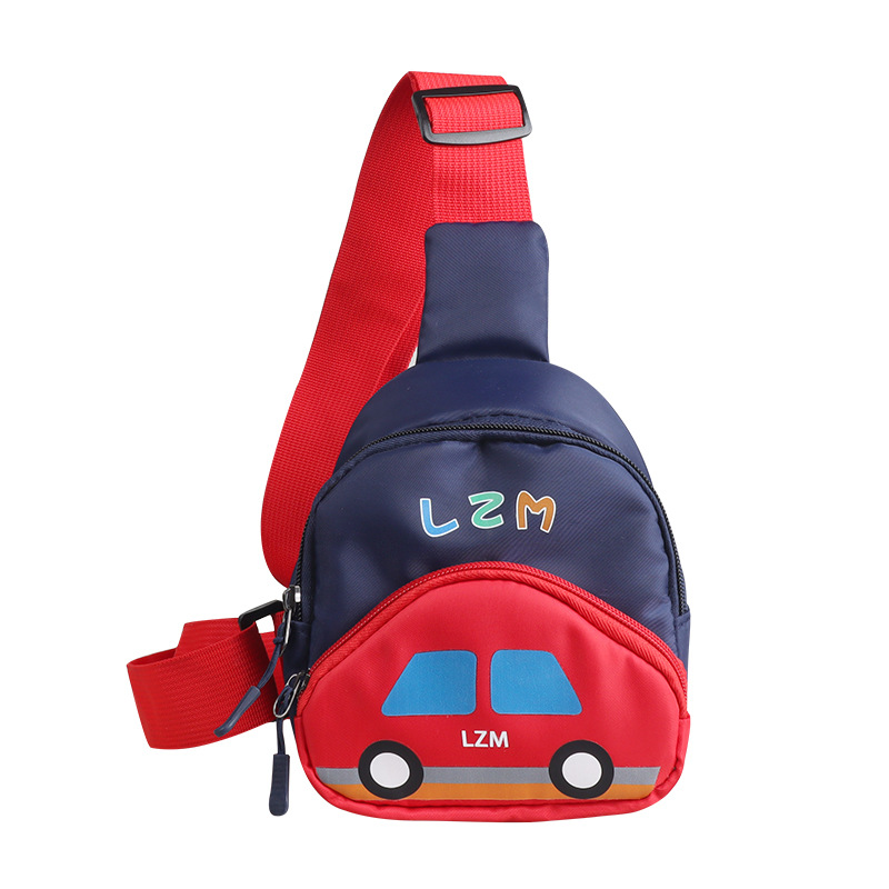 Cartoon lindo coche para niños y niñas bolso de pecho estilo occidental mini bolso de mensajero para bebés nuevo bolso para niños de color en contraste