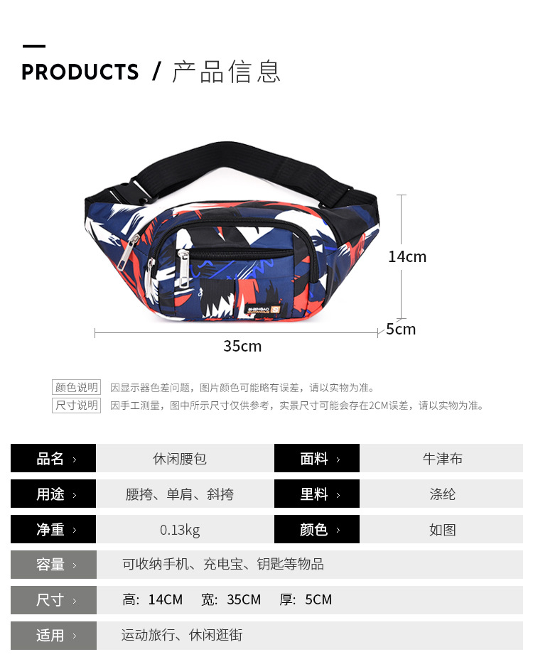 New men's and women's sports running crossbody waist bags, couple chest bags, men's cash register large-capacity mobile phone coin purses wholesale Application Scenario