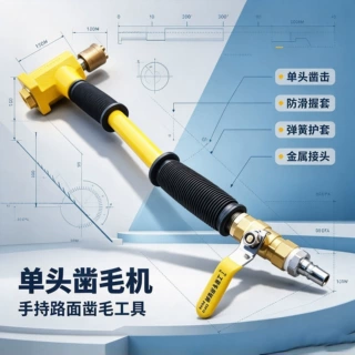 气动单头凿毛机手持混凝土凿毛设备箱梁立面翻新打毛作业工具