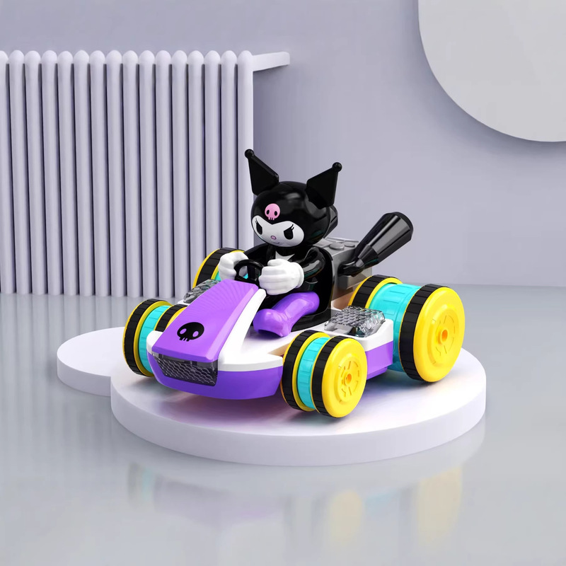 Cross-border four-way remote control mario stunt car cool light music mario kart racing toy wholesale