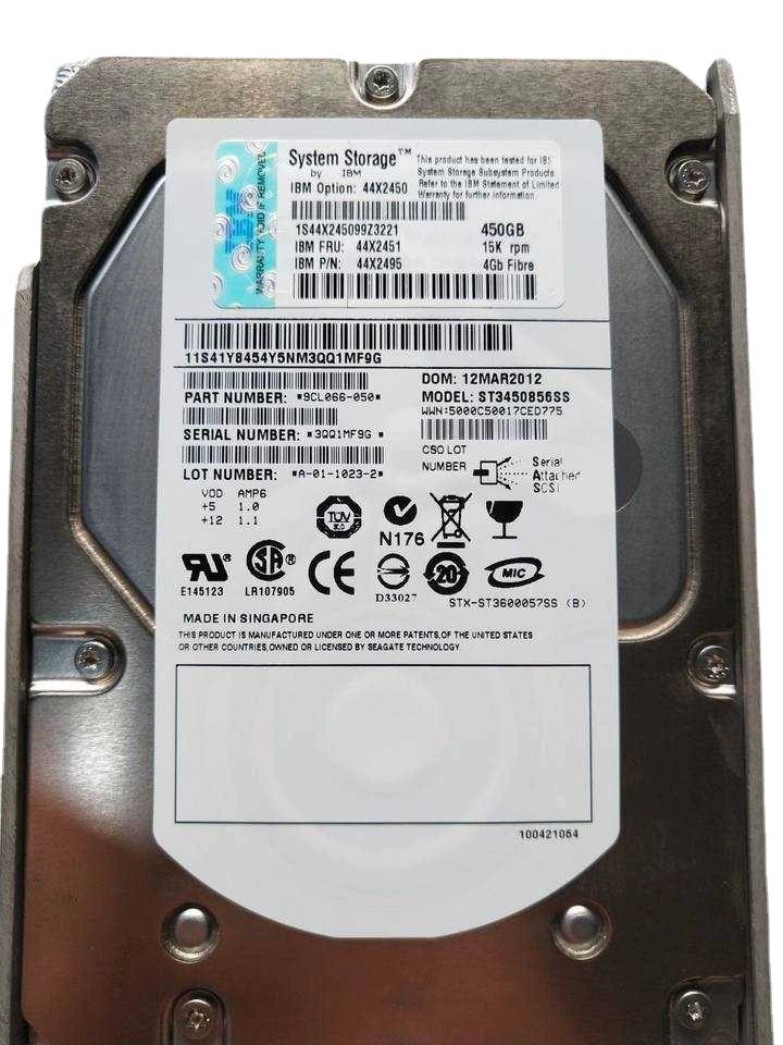 44x2451 5416 4202 44x2450 450g 15K FC IBM DS4700 DS5020 жесткий диск