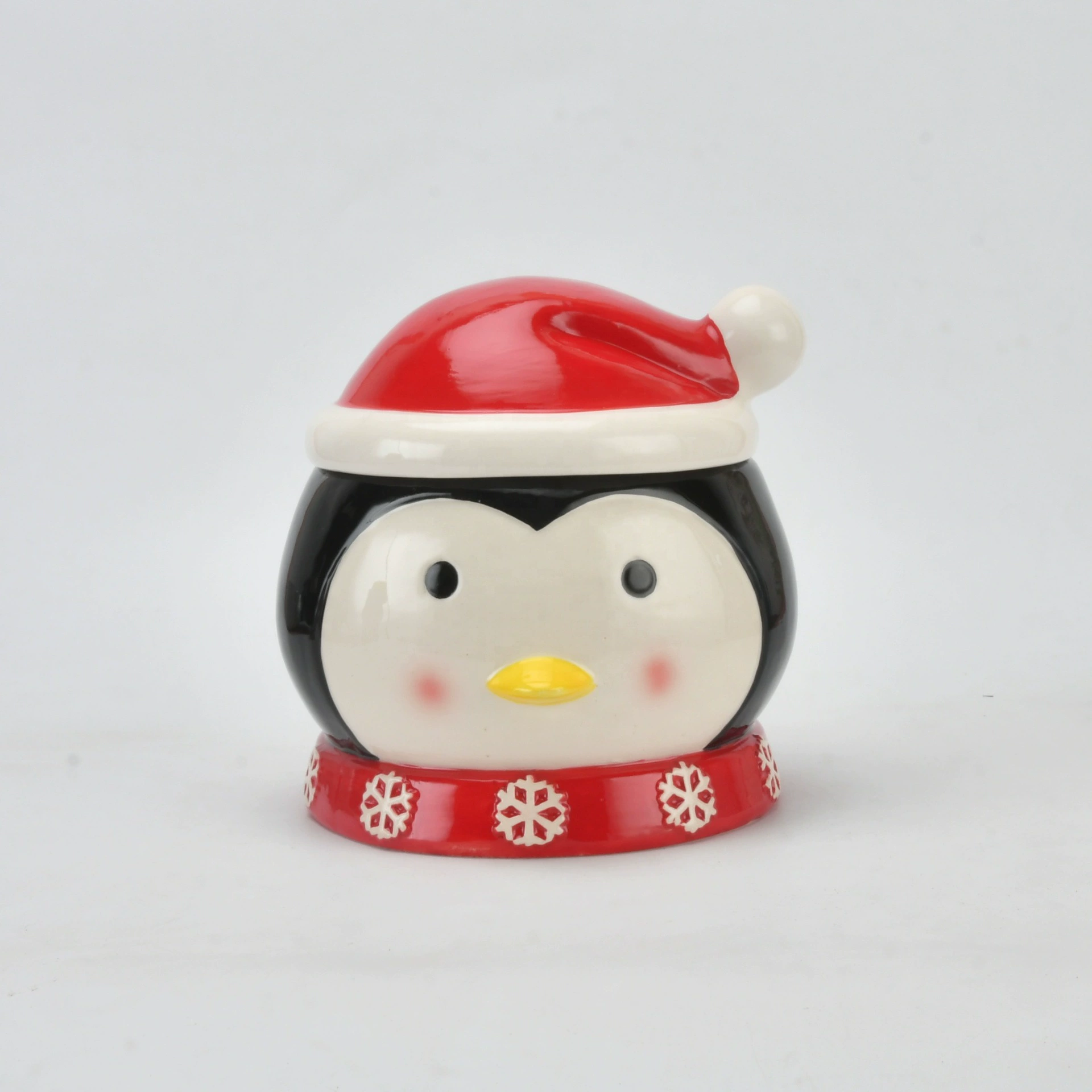 Карамельная керамическая Christmas penguin snowman хранилище банка сделать старомодный горячий шоколад горячая банка