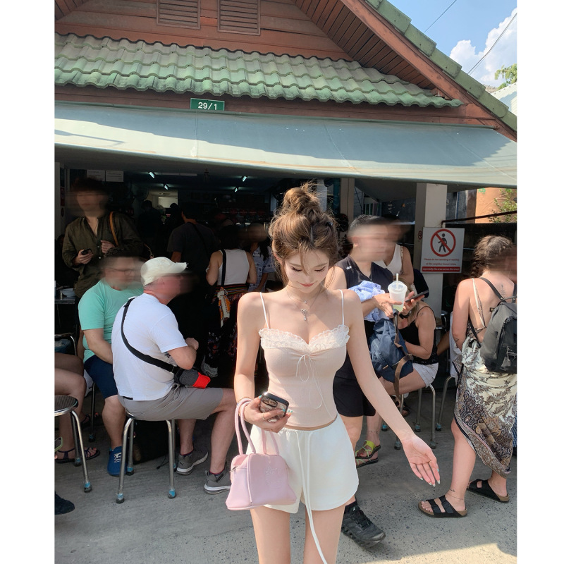 JMSHOP 松弛玩家 超柔天丝棉麻裤子女春夏松紧抽绳直筒宽松休闲裤|undefined