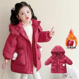 女童年服羽绒服冬季2025新款洋气儿童装加厚白鸭绒宝宝外套秋冬款