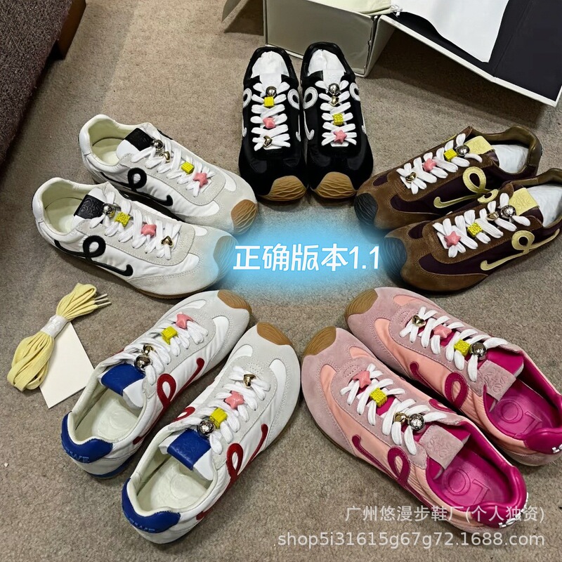 Luojia Retro Moral Training Shoes for Women 2026 Spring and Autumn Versatile Celebrity Style Flat Sneakers Color-Blocked Sports White Shoes Luojia Retro Moral Training Shoes for Women 2026 Spring and Autumn Versatile Celebrity Style Flat Sneakers Color-Blocked Sports White Shoes