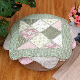 批发全棉绗缝韩式蒲团垫布艺餐田园学生加厚防滑椅子垫飘窗新品