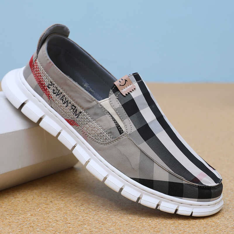 Весенне-осенняя старая пекинская тканевая обувь, мужская обувь, мужские туфли на плоской подошве, ультралегкие туфли без шнуровки на мягкой подошве, модная мужская повседневная обувь в корейском стиле