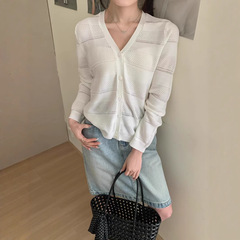 【衡嘉MA】新款亲肤外套女镂空透气天丝春夏针织开衫莱赛尔套头