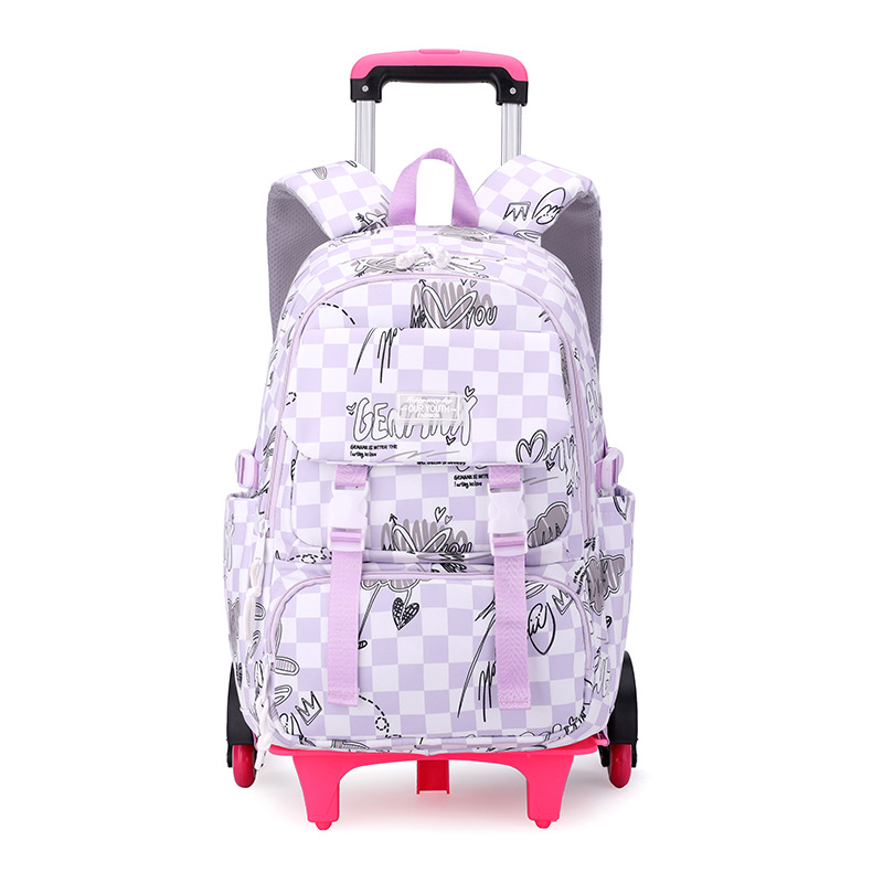 Pescado natural nuevo grado 2 a 6 escalera escalada carro mochila chica Junior High School gran capacidad desmontable entrega de una sola pieza