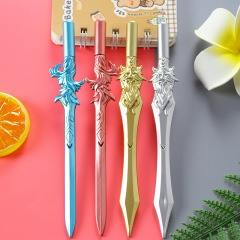 鳳求凰寶劍中性筆創意文具學生書寫工具水性筆復古兵器造型簽字筆