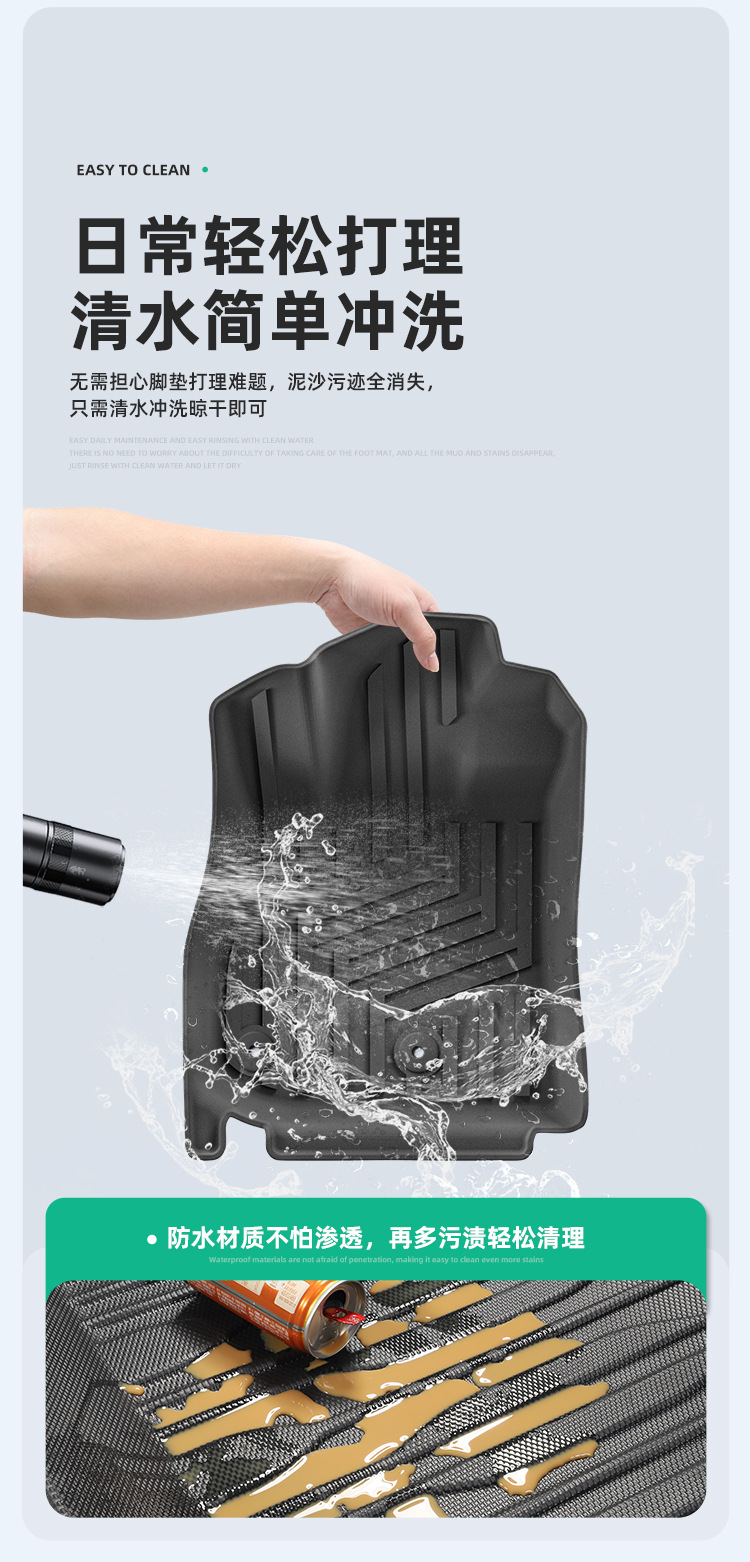 Suitable for 24 Models of Lynk & Co 07Em-P Car-Specific Floor Mats and 26 Models of Lynk & Co 07Gt Floor Mats, Tpe Trunk Mat