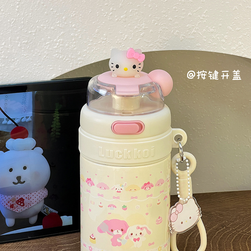 便携316不锈钢保温杯高颜值水杯女生可爱吸管杯大容量学生随身杯|undefined