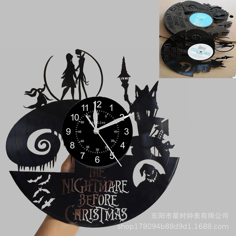 Reloj de pared grabado de vinilo personalizado Retro decoración de la sala de estar arte de pared reloj antiguo reloj de casa