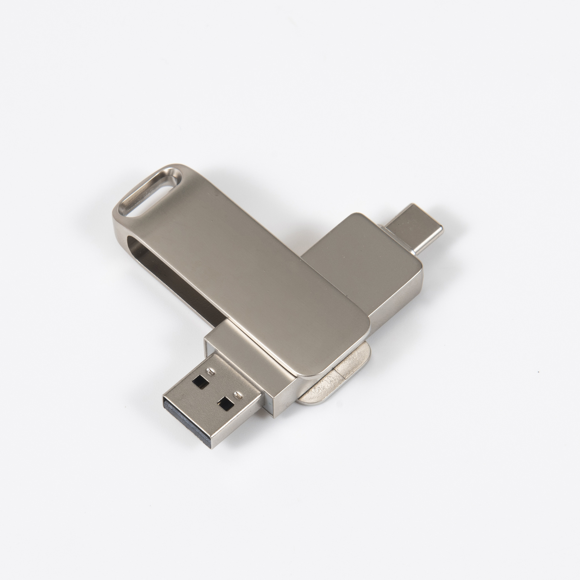 Memoria USB metálica de 32 GB para escuela y empresas, venta al por mayor de fábrica, regalo de 128 GB con impresión de logotipo, doble uso para teléfonos móviles y uso en automóviles, 64 GB