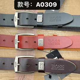 工厂直批男头层牛皮腰带植鞣皮4.0CM进口意大利牛皮Men‘ s Belts