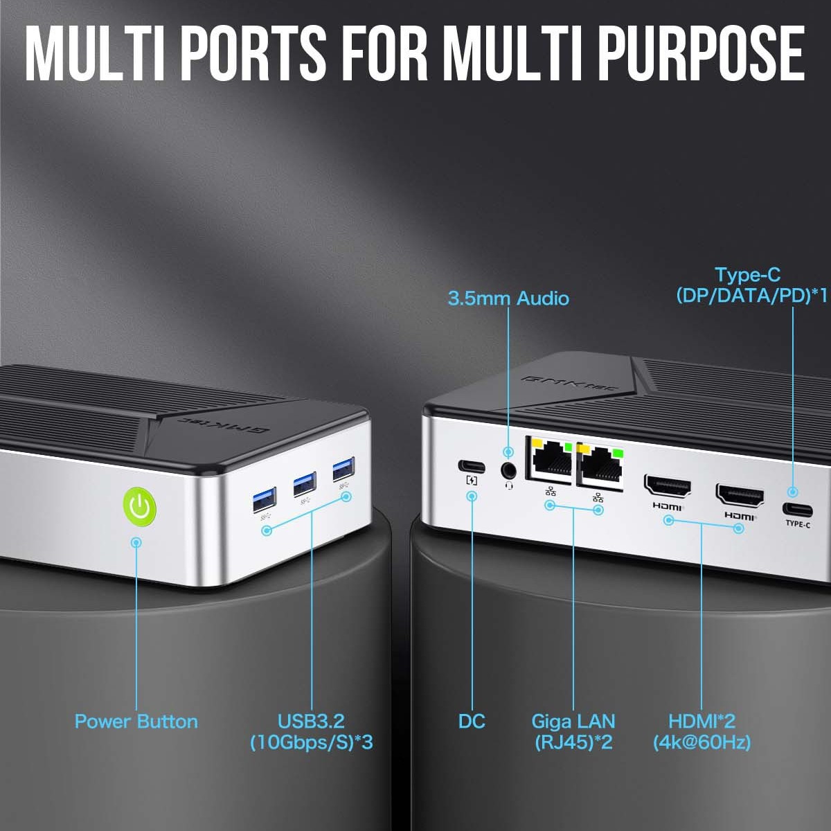 Jimo G9 N150 miniPC a bordo 12GB 64GB integrado en el sistema ubultu m.2 * 4