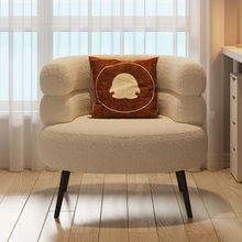 北欧现代羊羔绒单人沙发椅卧室网红ins休闲椅简约小户型阳台座椅