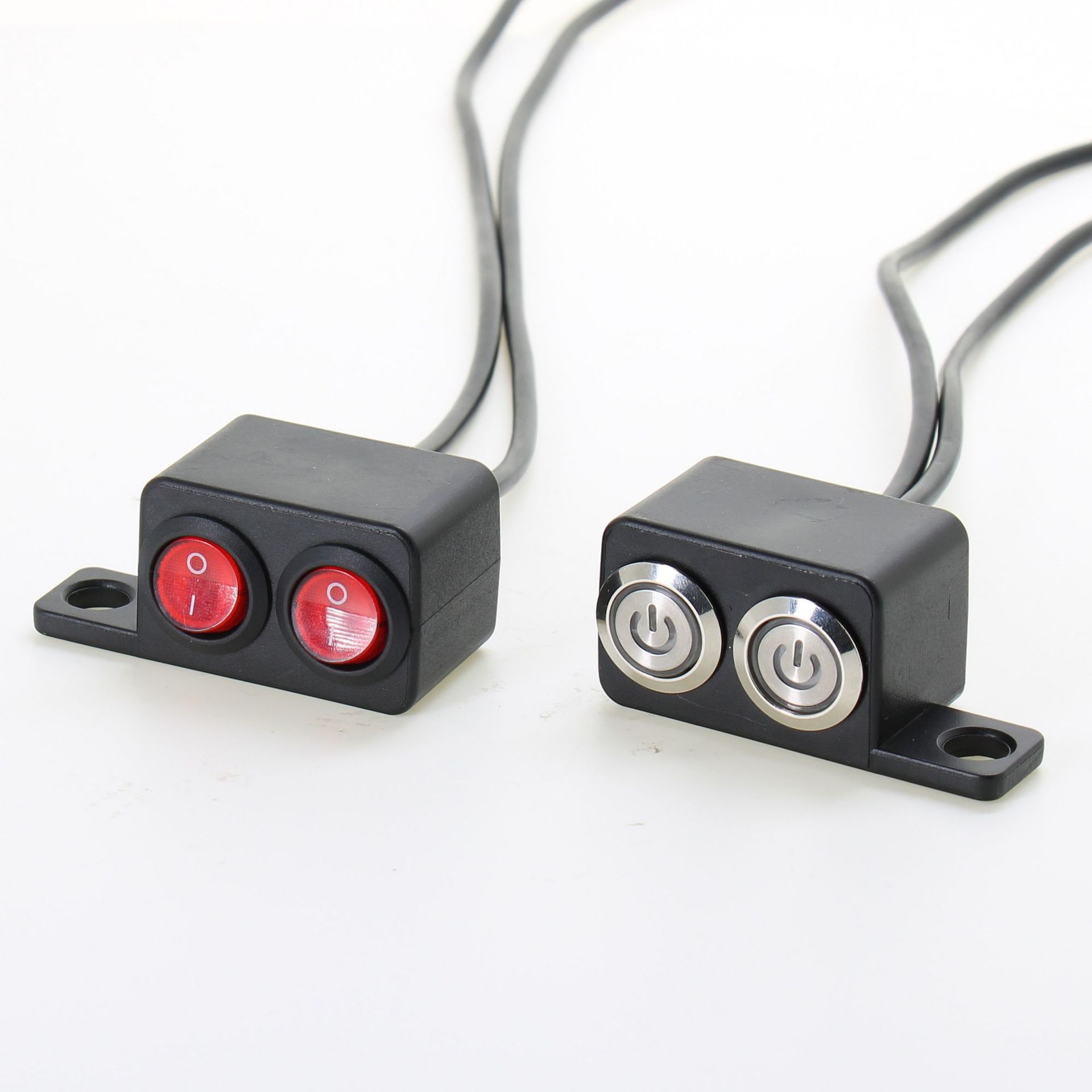 Motorcycle Electric Vehicle Modified Handlebar Faucet Aluminum Alloy Handle Switch Metal Switch Square Type 1 Position