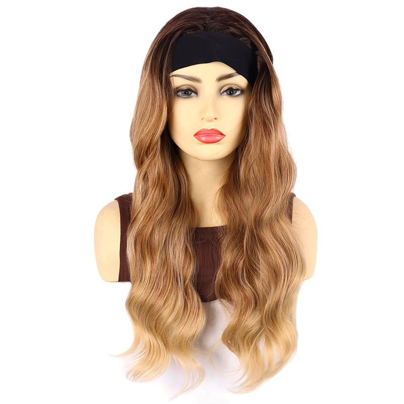 IJszijde Yaki Steil Synthetische Hoofdband Pruik Gemiddelde Maat Stijl Body Wave Lang Krullend Haar Dagelijks Gebruik_voghion.com