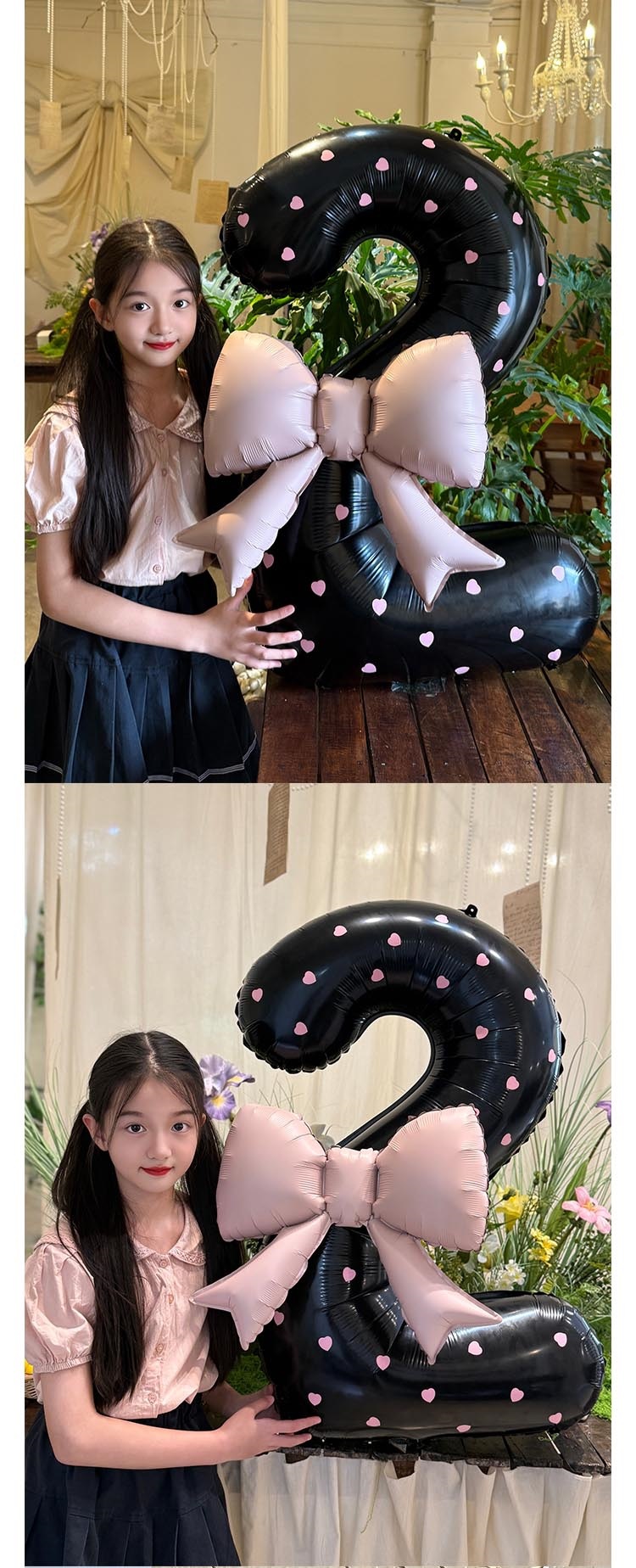 Large Black Number Balloon Decoration For Birthday Party Photos_voghion.com