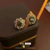 Серебристый штифт — винтажный зелёный