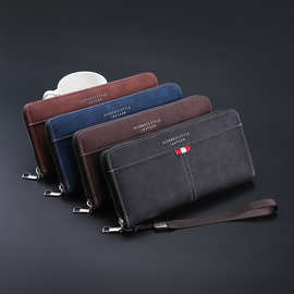 男士长款钱包跨境热销新款拉链大容量手机包手拿包Кошелек