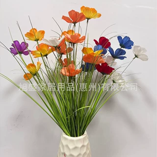 仿真绿植多巴胺花束格桑花单支室内装饰活动造景花艺设计摄影道具