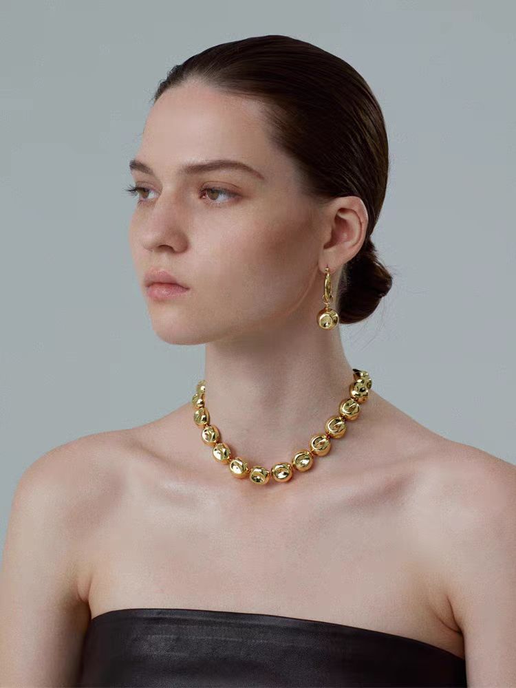 Women's Gender Copper Polishing Solid Color Bracelets Earrings Necklace