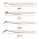 High Precision 7 Word False Eyelash Tweezers Beginner Elbow Eyelash Clip Eyelash Tweezers Round Head Gold Feather Clip Stainless Steel