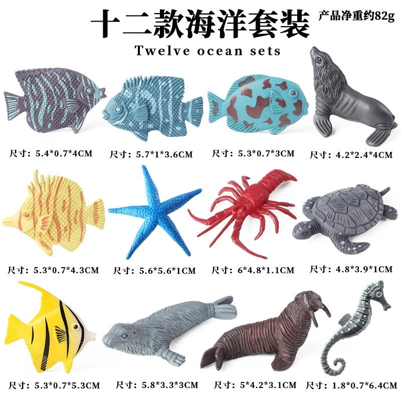Cognitive realistic marine animal model, dinosaur, toy