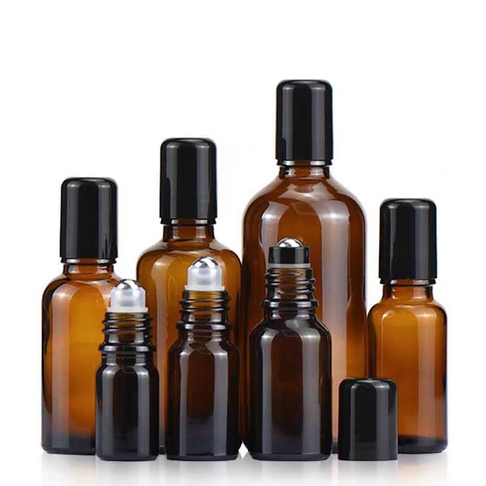 Oil, transparent perfume, glass bottle for essential oils in ampoules, container